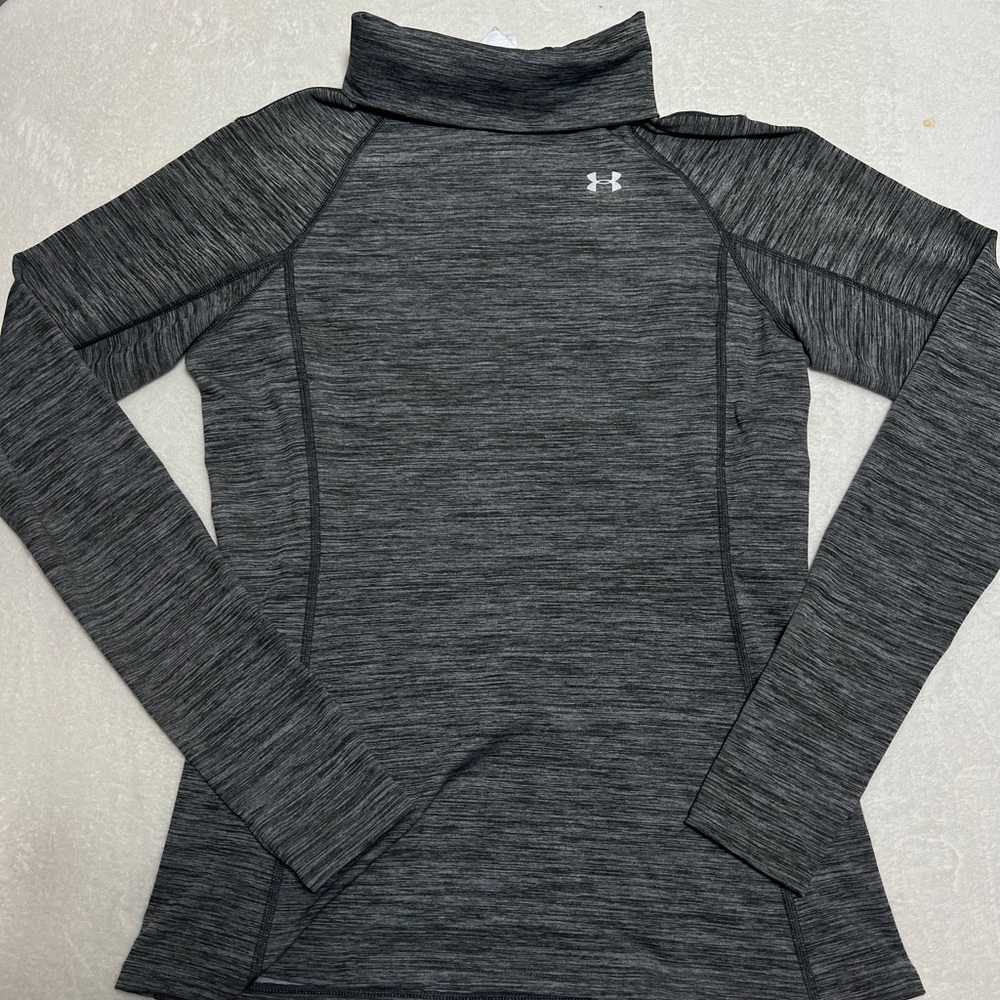 Gray Under Armour ColdGear Lined Turtleneck E11